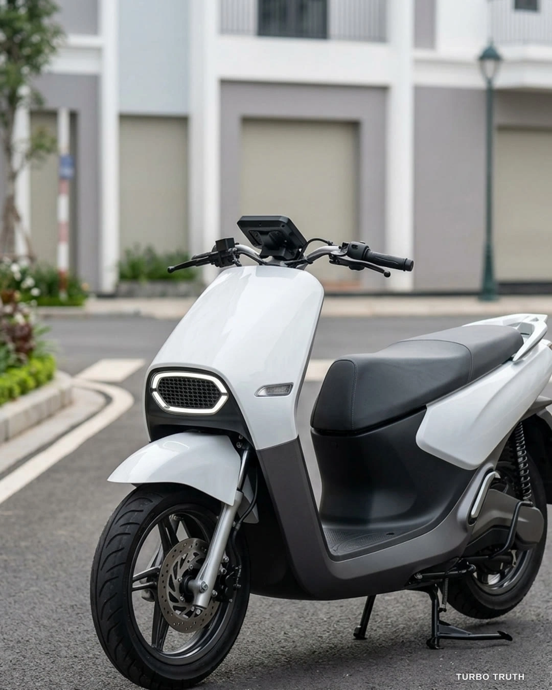 VinFast electric scooter patented in India, with 14-inch wheels and a rear hub motor